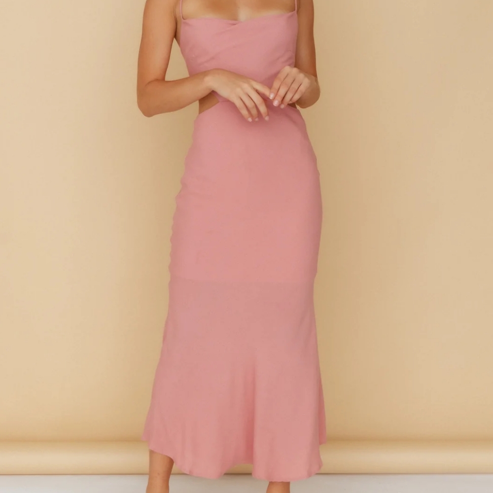 Fortunate One Running to You Dress in Blush